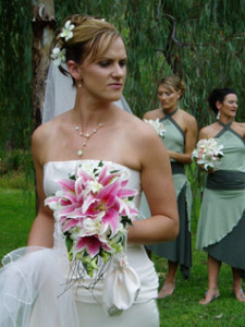 bride and her bouquet